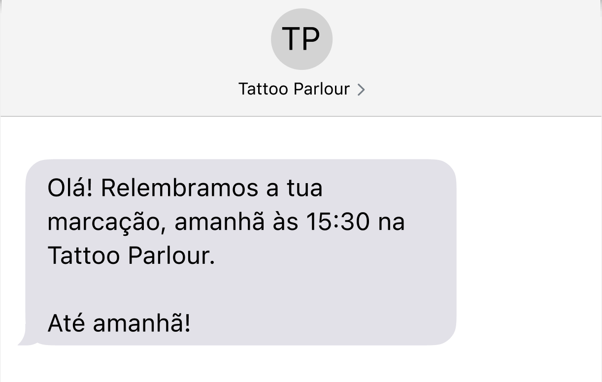 agendamentos com lembrete de sms